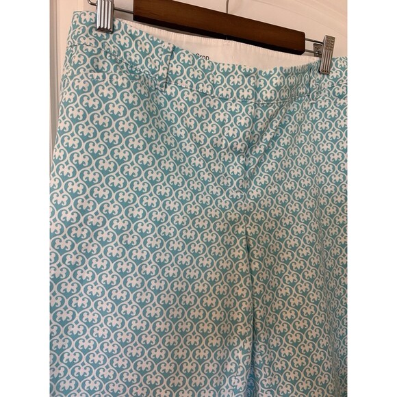 Talbots Womens Pants Sze 4 Aquamarine Perfect Crop Twill Stretchy Preppy Coastal - Picture 3 of 13